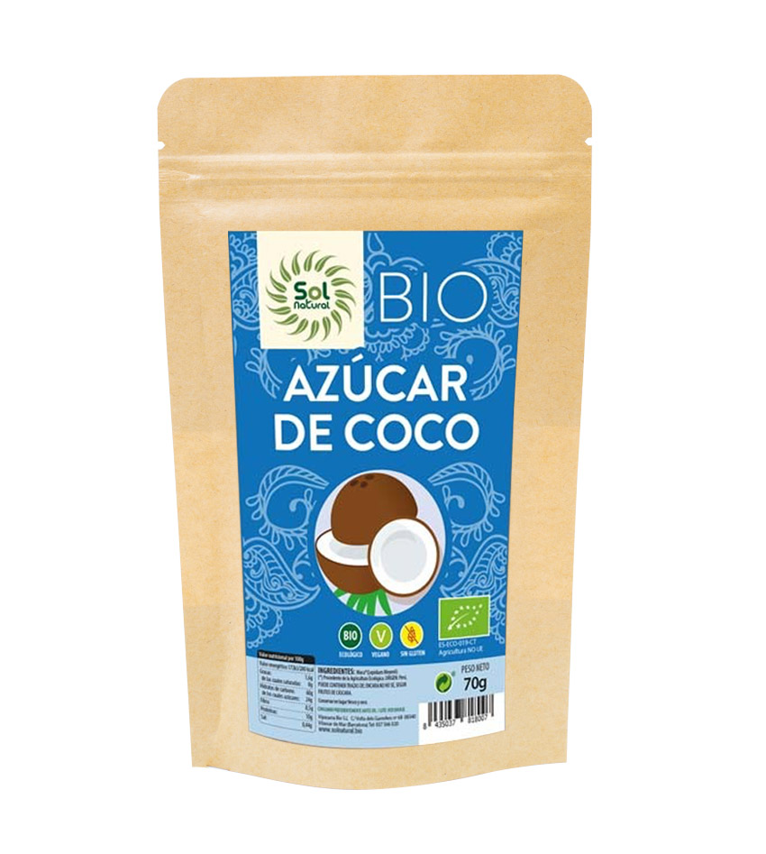 Azúcar de coco Bio Vegano 70g Sol Natural