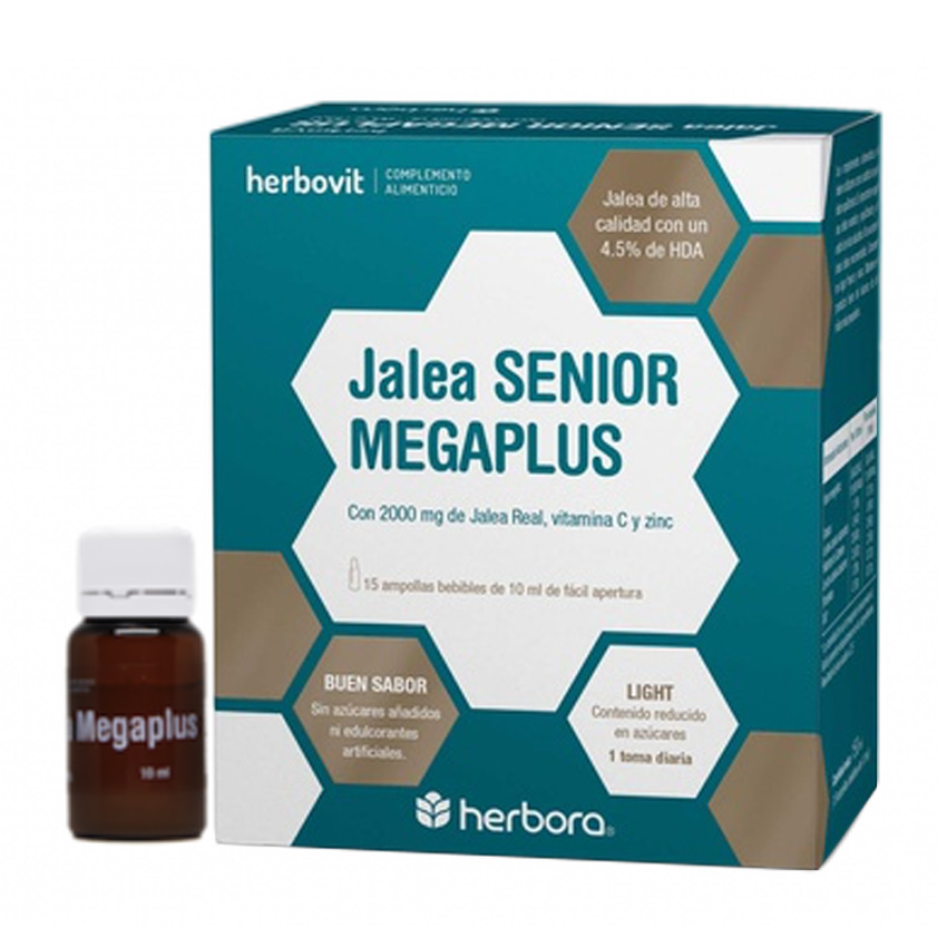 2x1 Jalea Senior Megaplus 16+16 Ampollas Bebibles x 10 ml Herbora Herbovit