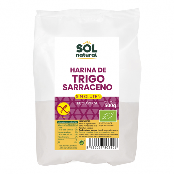 Harina de trigo sarraceno sin gluten bio