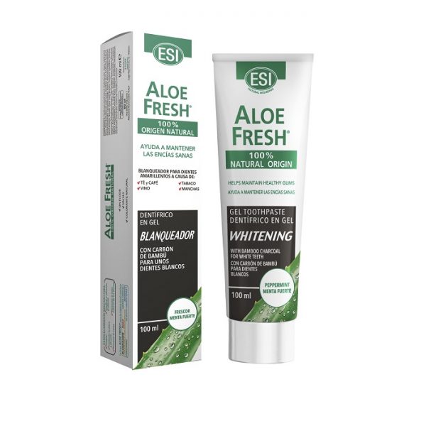Aloe Fresh blanqueador acción retard gel dentífrico frescor menta verde fuerte tubo 100 ml