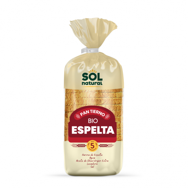 Pan tierno bio espelta aceite oliva 400gr Sol Natural