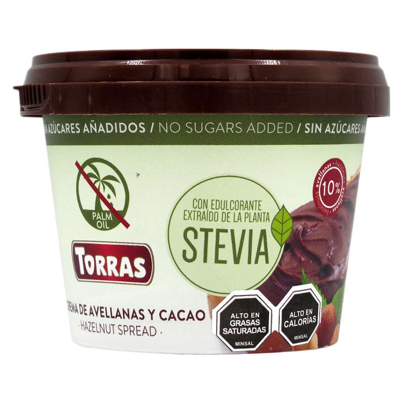 Crema Avellanas y Cacao Sin Azúcar 200g TORRAS