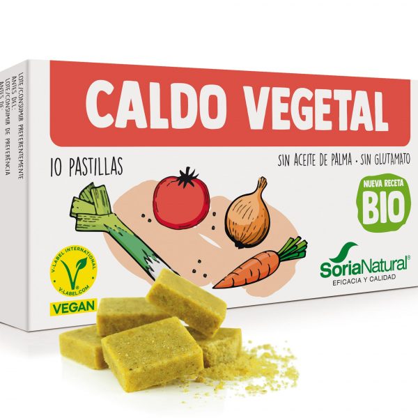 Caldo vegetal 10 pastillas Soria natural