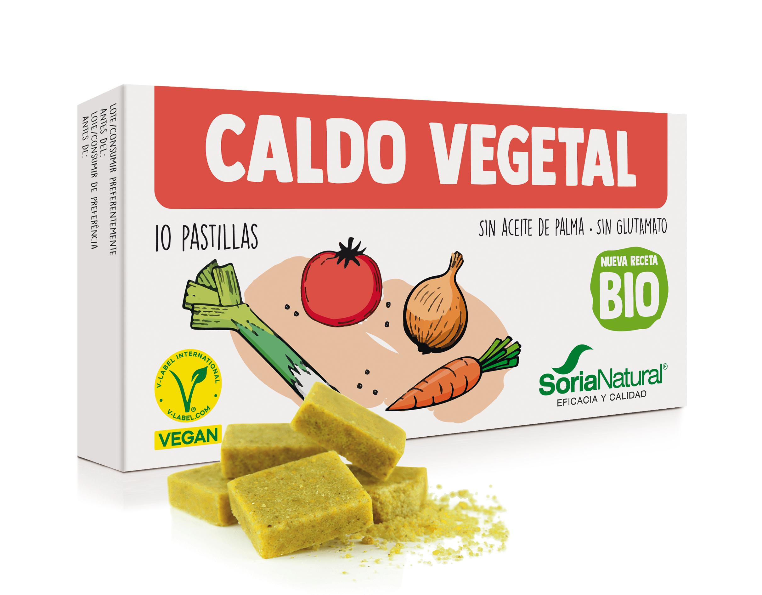Caldo vegetal BIO Soria Natural Caldo vegetal 10 pastillas Soria natural