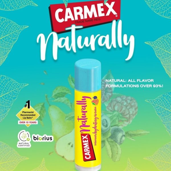 Labial Carmex Naturally Frutos Rojos