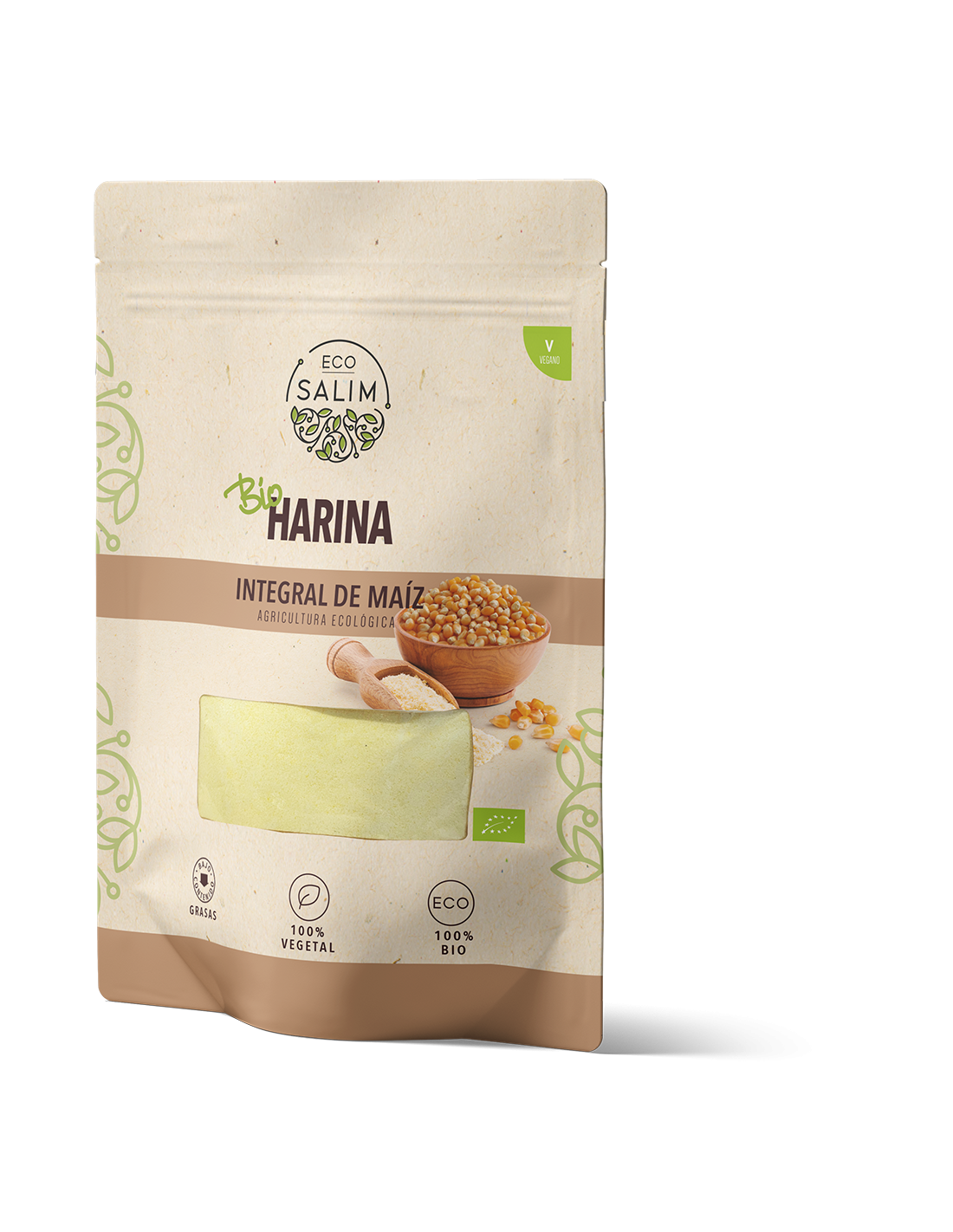 Harina de maiz integral 500gr Eco Int Salim Harina de maiz integral 500gr Eco Int Salim